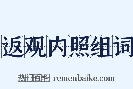 返观内照组词是什么意思的图片